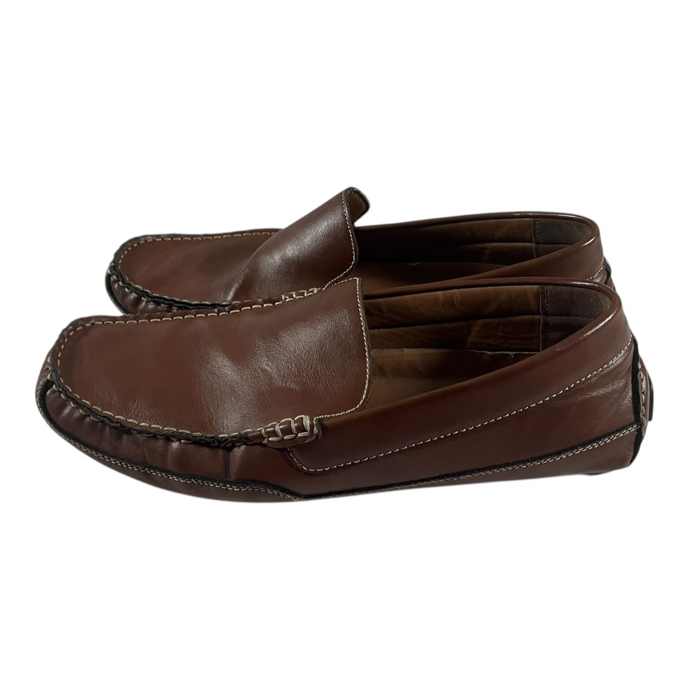 Saddlebred Brady Men's Brown Leather Driving Moccasins Loafers Shoes Size 11